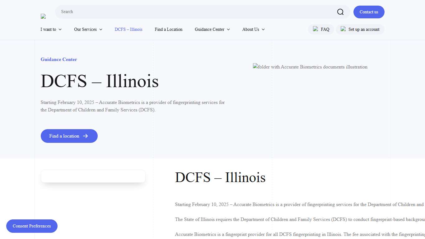 DCFS - Illinois - Accurate Biometrics